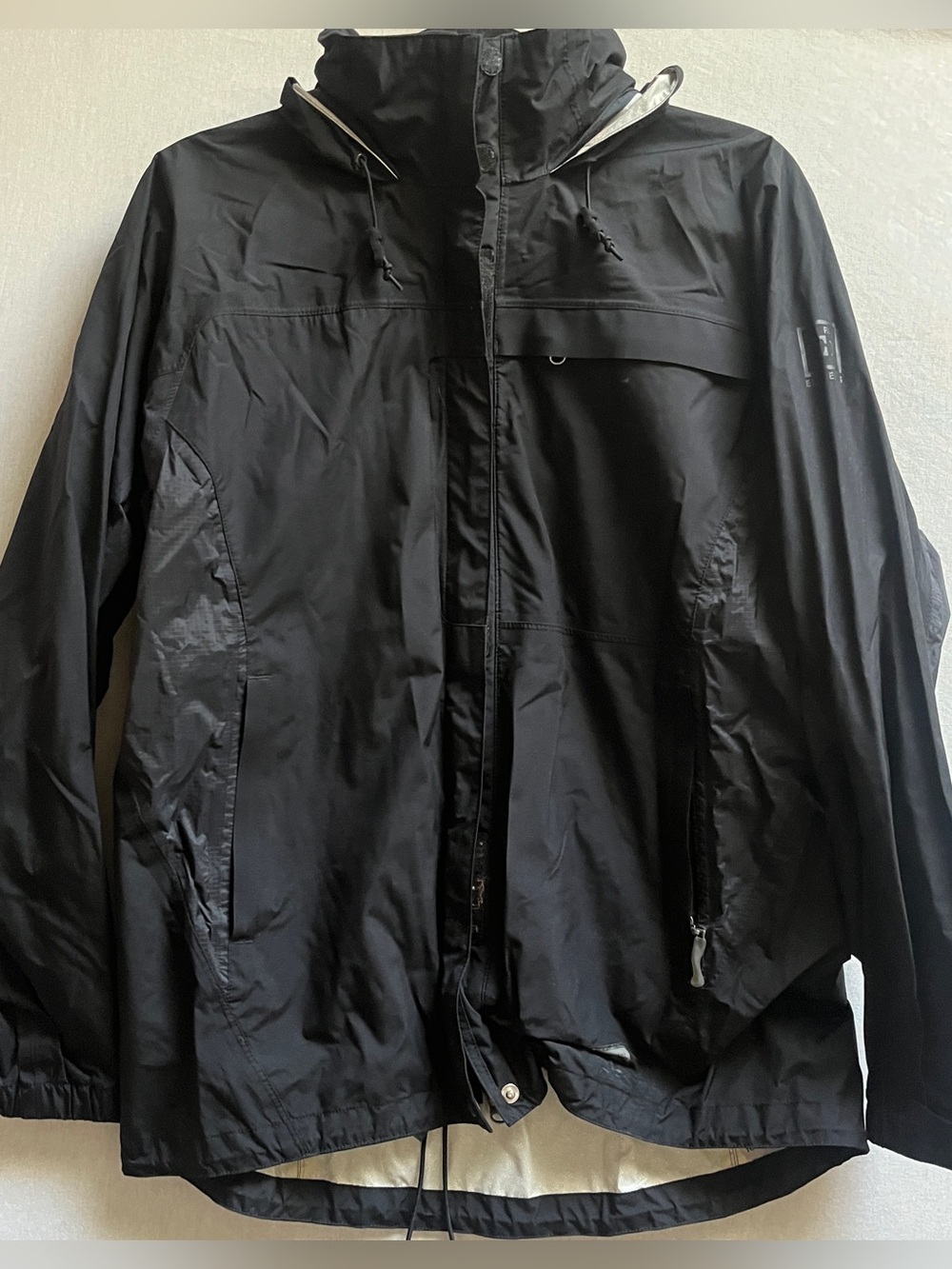 REI Elements Waterproof Nylon Hooded Rain Jacket Womens L
